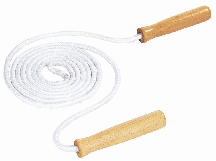Cotton Jump Rope, 8', Wood Handle