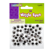Wiggle Eyes - 50 Pack Black