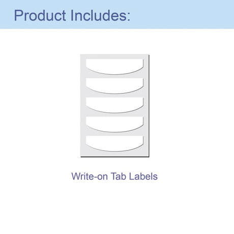 Mini Size 5 Tab Poly Index Dividers With Pockets Pack Of 5