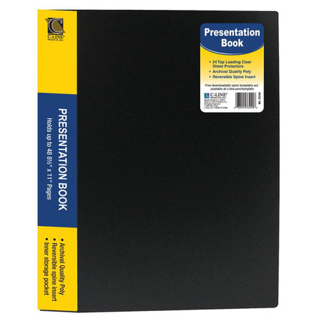 C-Line Bound 24 Pocket Sheet Protector Presentation Book