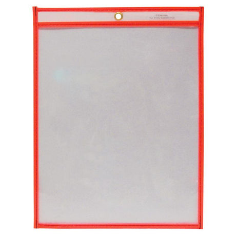 C Line Reusable Dry Erase Pocket, Red Neon 9 x 12
