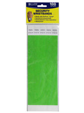 C-Line Dupont Tyvek Green Security Wristbands 100Pk