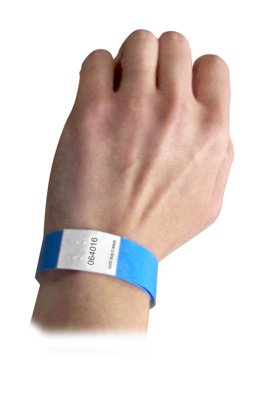 C-Line Dupont Tyvek Blue Security Wristbands 100Pk