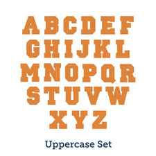 AccuCut Collegiate Alphabet Die Cut Set, 4" Uppercase Letters