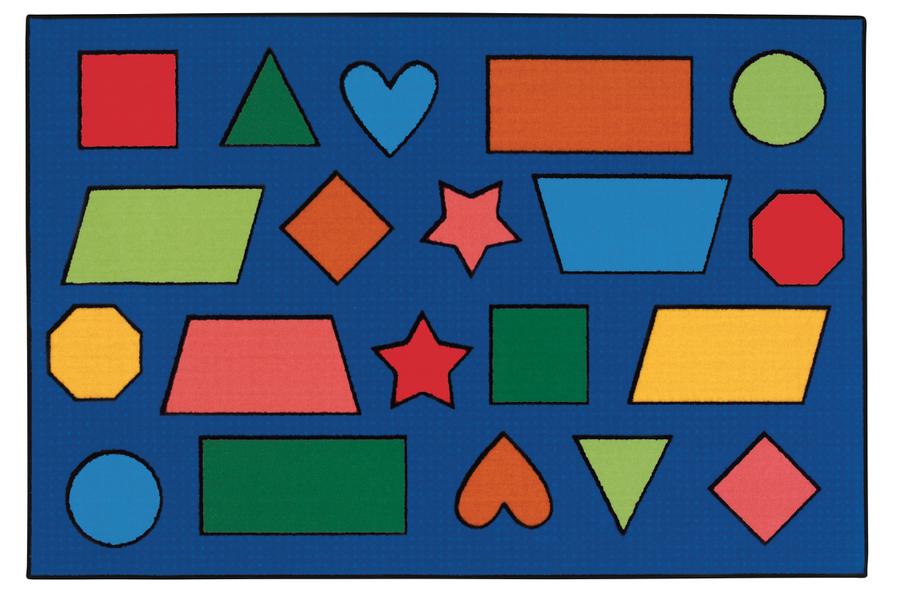 Color Shapes KID$ Value Discount Carpet, 4' x 6' Rectangle