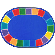 Color Tones™ Classroom Circle Time Rug, 7'8" x 10'9" Oval