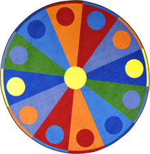 Color Wheel© Classroom Circle Time Rug, 7'7"  Round