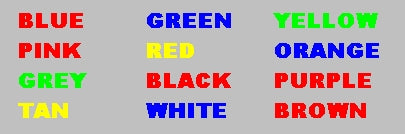 Gender &amp; The Stroop Effect