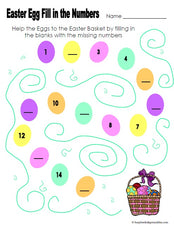 Easter Themed Math Printables from Busy Bee Kids Printables