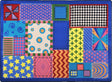 Crazy Quilt© Classroom Rug, 5'4" x 7'8" Rectangle