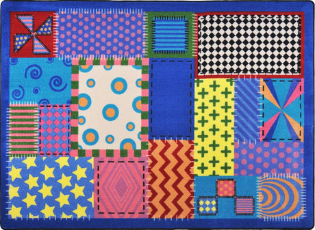 Crazy Quilt© Classroom Rug, 5'4" x 7'8" Rectangle