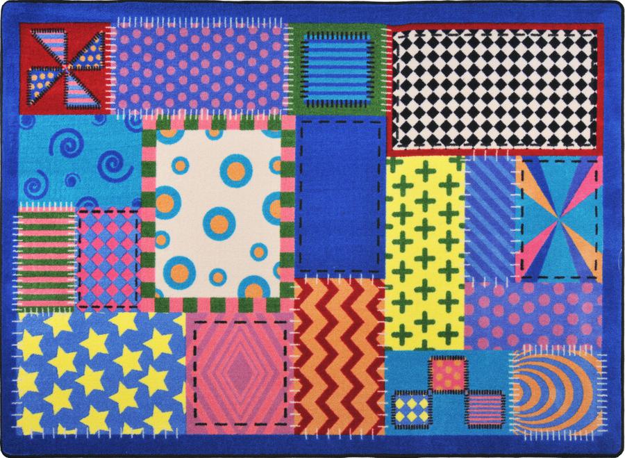 Crazy Quilt© Classroom Rug, 5'4" x 7'8" Rectangle