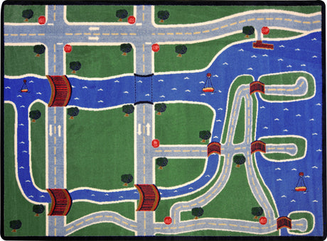 Creataville© Classroom Rug, 5'4" x 7'8" Rectangle