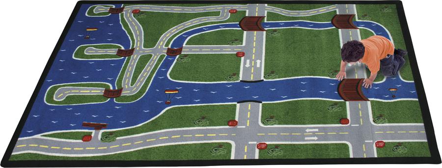 Creataville© Classroom Rug, 3'10" x 5'4" Rectangle