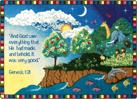 Creation© Sunday School Rug, 5'4" x 7'8" Rectangle