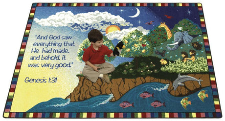 Creation© Sunday School Rug, 5'4" x 7'8" Rectangle