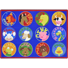 Creature Calls™ Classroom Circle Time & Seating Rug, 7'8" x 10'9" Rectangle