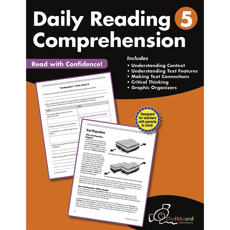 Daily Reading Comprehension Workbook, Grade 5