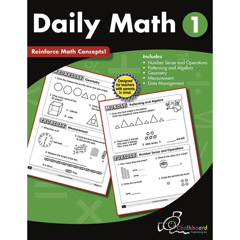 Daily Math Workbook, Grade 1
