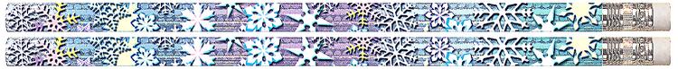 Snowflake Glitters 12Pk Motivational Fun Pencils