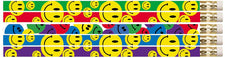Happy Face Assorted 12 Pk Motivational Fun Pencils