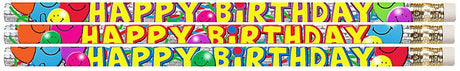 Birthday Bash 12Pk Motivational Fun Pencils