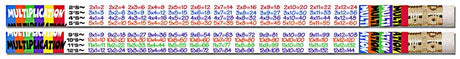 Multiplication Tables 12Pk Motivational Fun Pencils
