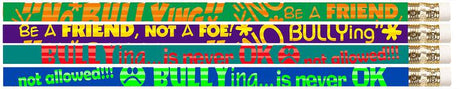 No Bullying 12Pk Motivational Fun Pencils