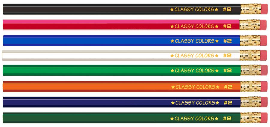 Musgrave No 2 Dozen Wood Case Hex Pencils Assorted Colors