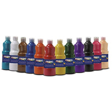 Dixon Ticonderoga Prang Tempera Paint, Set of 12, 16 Oz Bottles