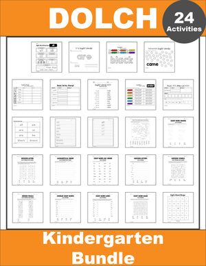 Kindergarten Sight Words Bundle