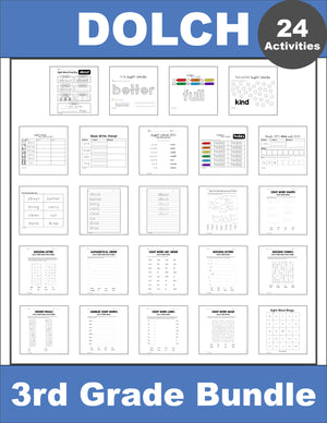 Third Grade Sight Words Bundle