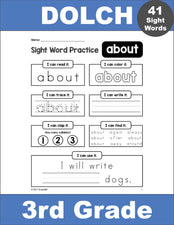 Third Grade Sight Words Worksheets, 41 Pages Of Dolch 3rd Grade Sight Words Practice