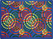 Dottie© Classroom Rug, 3'10" x 5'4" Rectangle Rainbow