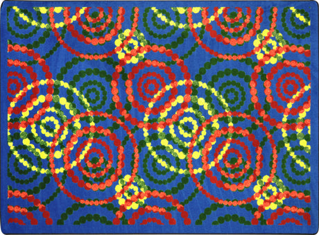 Dottie© Classroom Rug, 7'8" x 10'9" Rectangle Rainbow