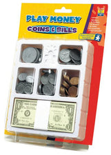 Lets Pretend Play Money Coins & Bills Tray