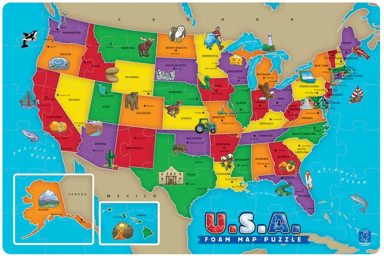 USA Foam Map Puzzle
