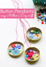 Mother's Day Craft - DIY Pendants from Recycled Jar Lids