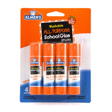 All Purpose Washable School Glue Sticks, 4 Pack 
