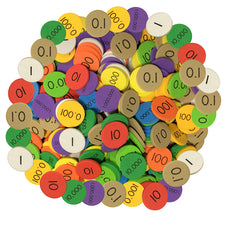Sensational Math™ 10-Value Decimals To Whole Numbers Place Value Discs, 12-Pack