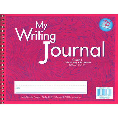 Pink Writing Journal, 5/8" Ruling, Grade 1