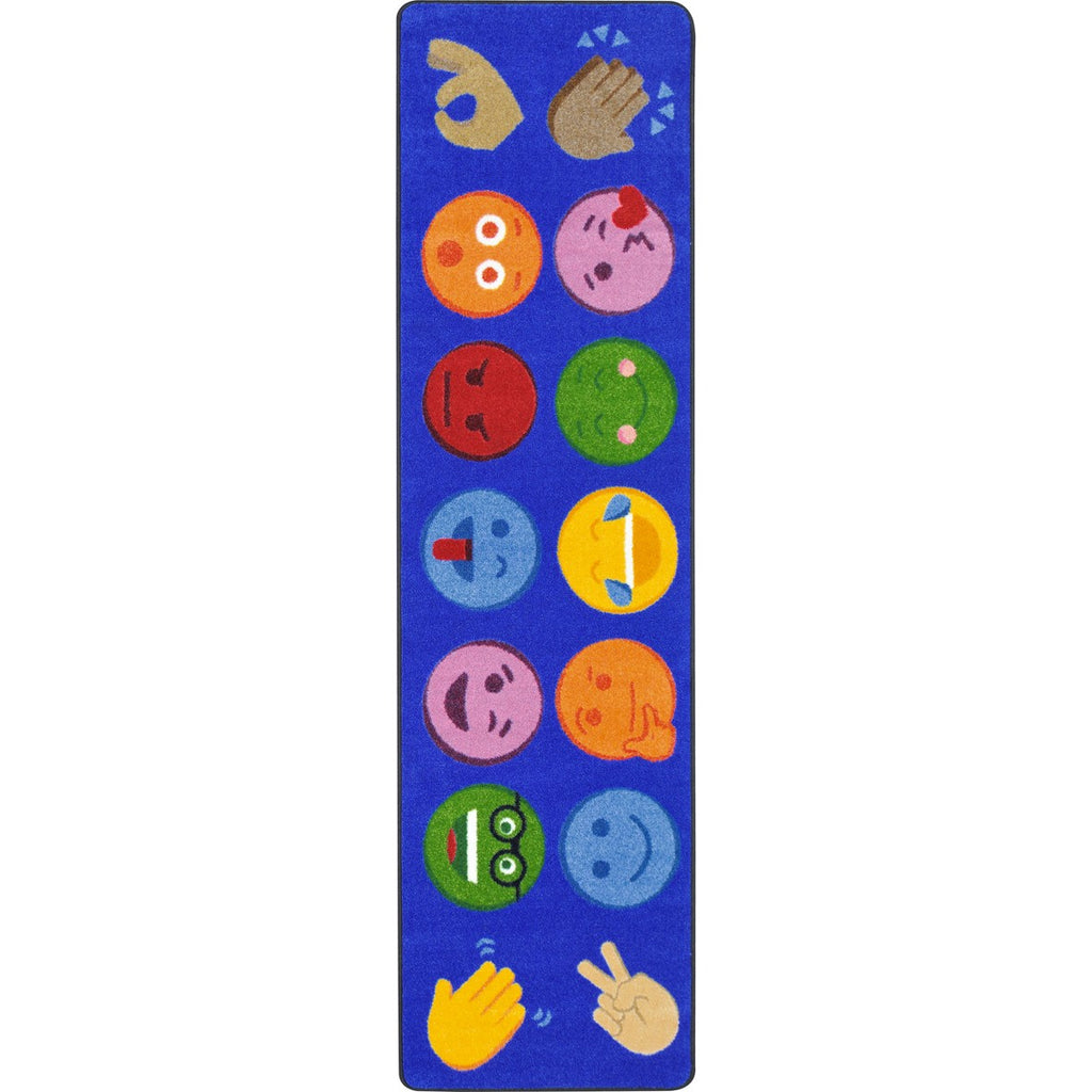 Emoji Expressions™ Classroom Runner, 2'1" x 7'8" Rectangle