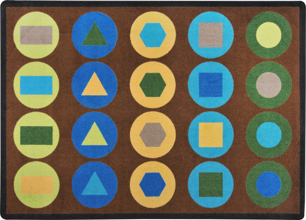 School Circle Rug Joy Carpets Encircled© Earthtone Classroom Circle Time Rug, 7'8