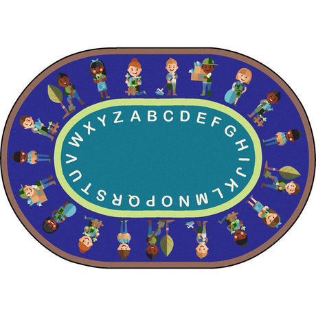 Environmental Helpers™ Classroom Seating Rug, 5'4" x 7'8" Oval