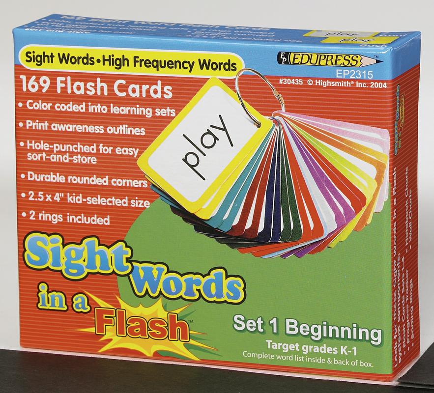 Sight Words in a Flash Cards, Grades K-1