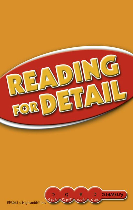 Reading for Detail Practice Cards, Red Level