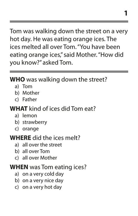 Reading for Detail Practice Cards, Red Level