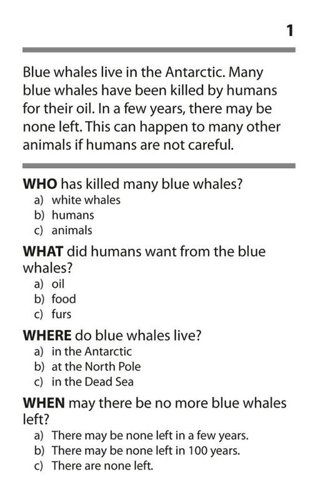 Reading for Detail Practice Cards, Blue Level