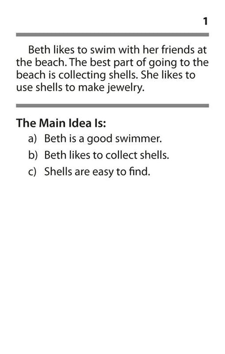 Main Idea Practice Cards, Red Level