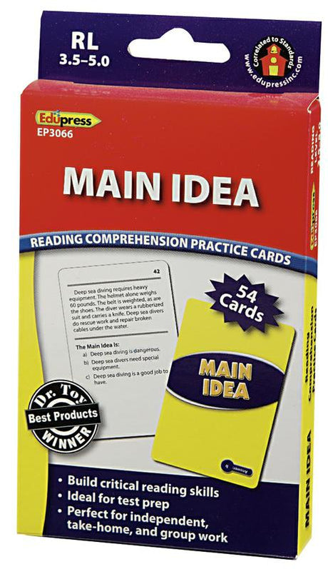 Main Idea Practice Cards, Blue Level